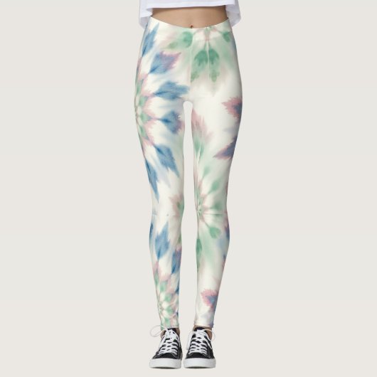 Gedempte kleurteffect naadloos patroon leggings (Voorkant)
