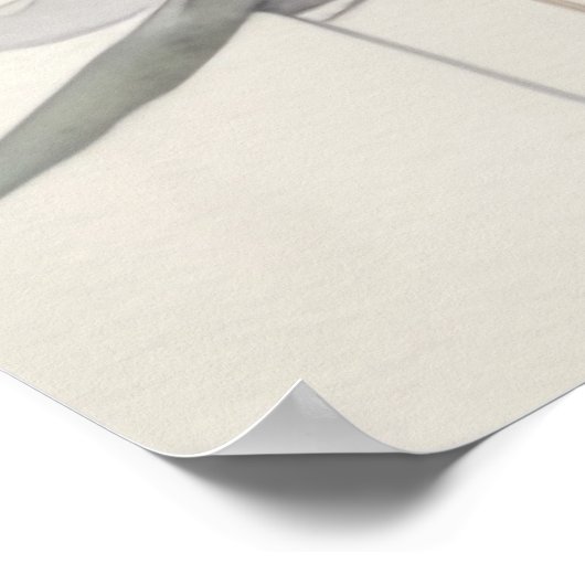 Gedempte Koele Kleuren Waterverf Abstract Ontwerp Poster (Hoek)