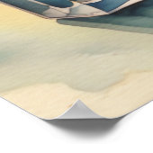 Gedempte Koele Kleuren Waterverf Glazen Flessen 3: Poster (Hoek)