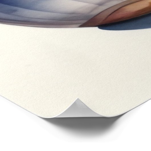 Gedempte Koele Kleuren Waterverf Glazen Flessen 5: Poster (Hoek)