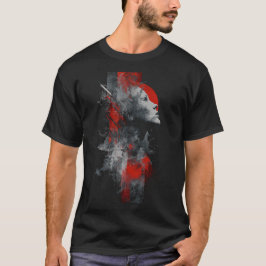 Gedempte Kunstenaar Grafische Print T-shirt