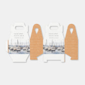 Gedempte kustboten bij Harbour Seascape Bruiloft Bedankdoosjes (Uitgevouwen)