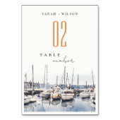 Gedempte kustboten bij Harbour Seascape Bruiloft Kaart (Voorkant)