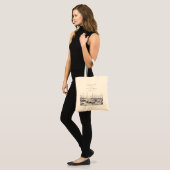 Gedempte kustboten bij Harbour Seascape Bruiloft Tote Bag (Voorkant (model))