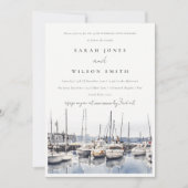 Gedempte kustboten op Harbour Seascape Jubileum Kaart (Voorkant)