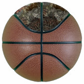 Gedempte lagen bruine kristallen basketbal (Rechts)