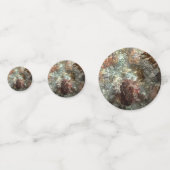 Gedempte lagen bruine kristallen confetti (Achterkanten)