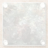 Gedempte lagen bruine kristallen glazen onderzetter (Achterkant)