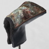 Gedempte lagen bruine kristallen golfheadcover (3/4 voorkant)