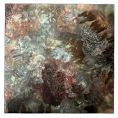 Gedempte lagen bruine kristallen tegeltje (Voorkant)