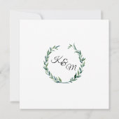 Gedempte laurierkrans olijftak modern kaart (Achterkant)