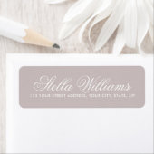 Gedempte lavendel calligrafie lettertype etiket (Insitu)