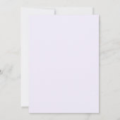 Gedempte Lavendel Geschilderde Blad Bruiloft Kaart (Achterkant)