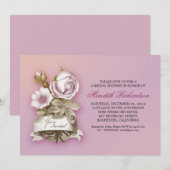 Gedempte lavendelkleur Elegant vrijgezellenfeest U Kaart (Voorkant / Achterkant)