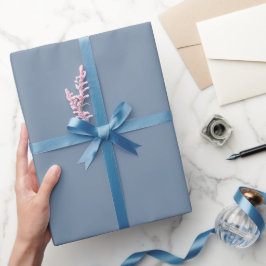 Gedempte Leisteen Blau Grijs Lente Zomer Trending Cadeaupapier