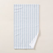 Gedempte Lichtblauwe Witte Kuststreep Scandinavisc Bad Handdoek (Handdoek)