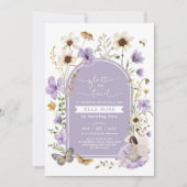 Gedempte Lila Boho Fairy Wildflower Meisje Verjaar Kaart (Voorkant)