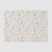 Gedempte Minimalistische Scandinavische Wilde Bloe Tissuepapier (Voorkant)