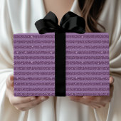 Gedempte Moerbeiglans horizontale strepen in stijl Cadeaupapier