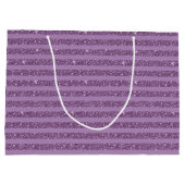 Gedempte Moerbeiglans Horizontale Strepen Stijl Groot Cadeauzakje (Achterkant)
