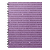 Gedempte Moerbeiglans Horizontale Strepen Stijl Notitieboek (Voorkant)