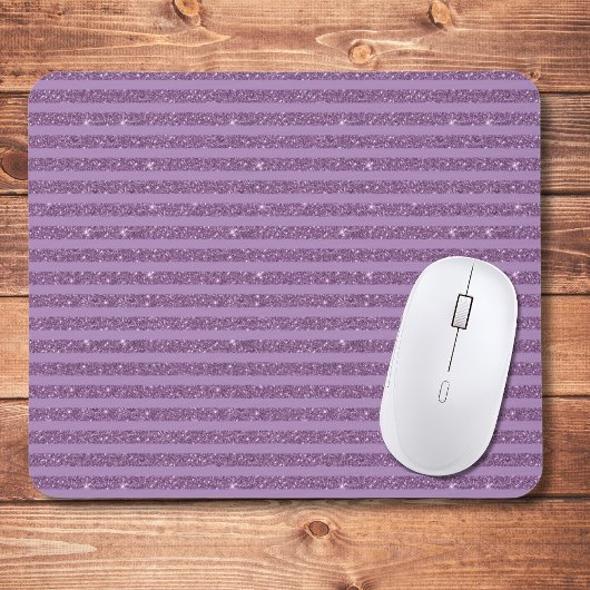 Gedempte Moerbeiglitter Stijl Horizontale Strepen Muismat