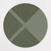 Gedempte Mos Kruis Patroon Stickers - Labels (Design 1)