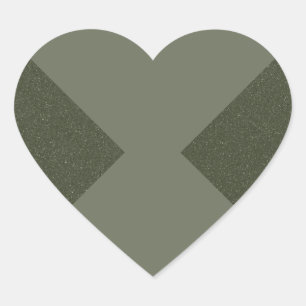 Gedempte Mosgroene Hartsticker Hart Sticker