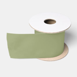 Gedempte mosgroene kleur satijnen lint