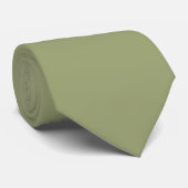 Gedempte mosgroene kleur stropdas (Opgerold)