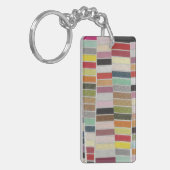 Gedempte multikleurige tinten sleutelhanger (Voorkant Links)