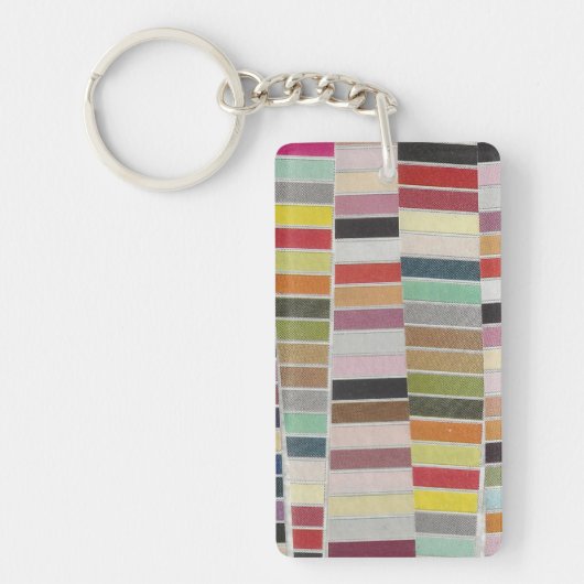 Gedempte multikleurige tinten sleutelhanger (Voorkant)