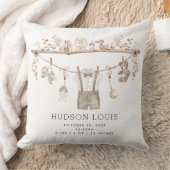 Gedempte Neutrale Boho Baby Jongen Kwekerij Geboor Kussen (Deken)