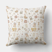 Gedempte Neutrale Boho Baby Jongen Kwekerij Geboor Kussen (Achterkant)