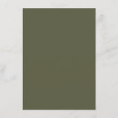 Gedempte Olijfgroene Bruiloft. Moderne Tuin Recept Menu (Achterkant)