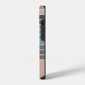 Gedempte Onderdanige Aardse Kleur Strepen iPhone Hoesje (Linkerkant)