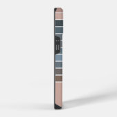 Gedempte Onderdanige Aardse Kleur Strepen iPhone Hoesje (Rechterkant)