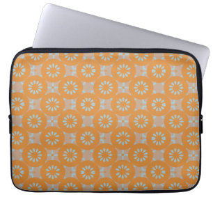 Gedempte oranje en perzik laptop sleeve