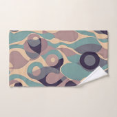 Gedempte paarse en blauwe abstracte golven bad handdoek (Handdoek)