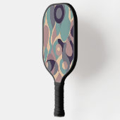 Gedempte paarse en blauwe abstracte golven pickleball paddle (Links)