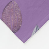 Gedempte paarse tulp fleece deken (Hoek)
