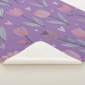 Gedempte Paarse Tulp Sherpa Deken (Klein) (3/4)