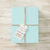 Gedempte pastel Bunting Dank u Baby shower Cadeaulabel
