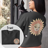 Gedempte Pastel Celestial Boho Sleeping Sun Trui