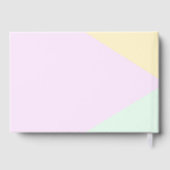 Gedempte Pastel Geometrische Bruiloft Gastenboek (Achterkant)