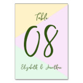 Gedempte Pastel Geometrische Bruiloft Kaart (Voorkant)