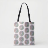 Gedempte Pastel Pentagram Heks Pagan Halloween Tote Bag (Voorkant)