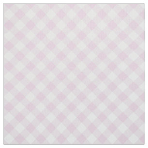 gedempte pastel roze witte gingham ruitprint stof
