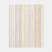 Gedempte Pastel Waterverf Gestreept Minimal Modern Fleece Deken (Voorkant)