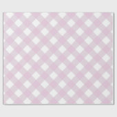 gedempte pastelroze witte gingham ruitprint cadeaupapier (Vlak)